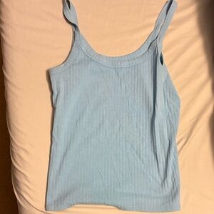 Aerie Light Blue Ribbed Tank Top